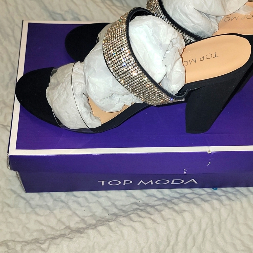 Black Rhinestone Heels - Picture 3 of 6